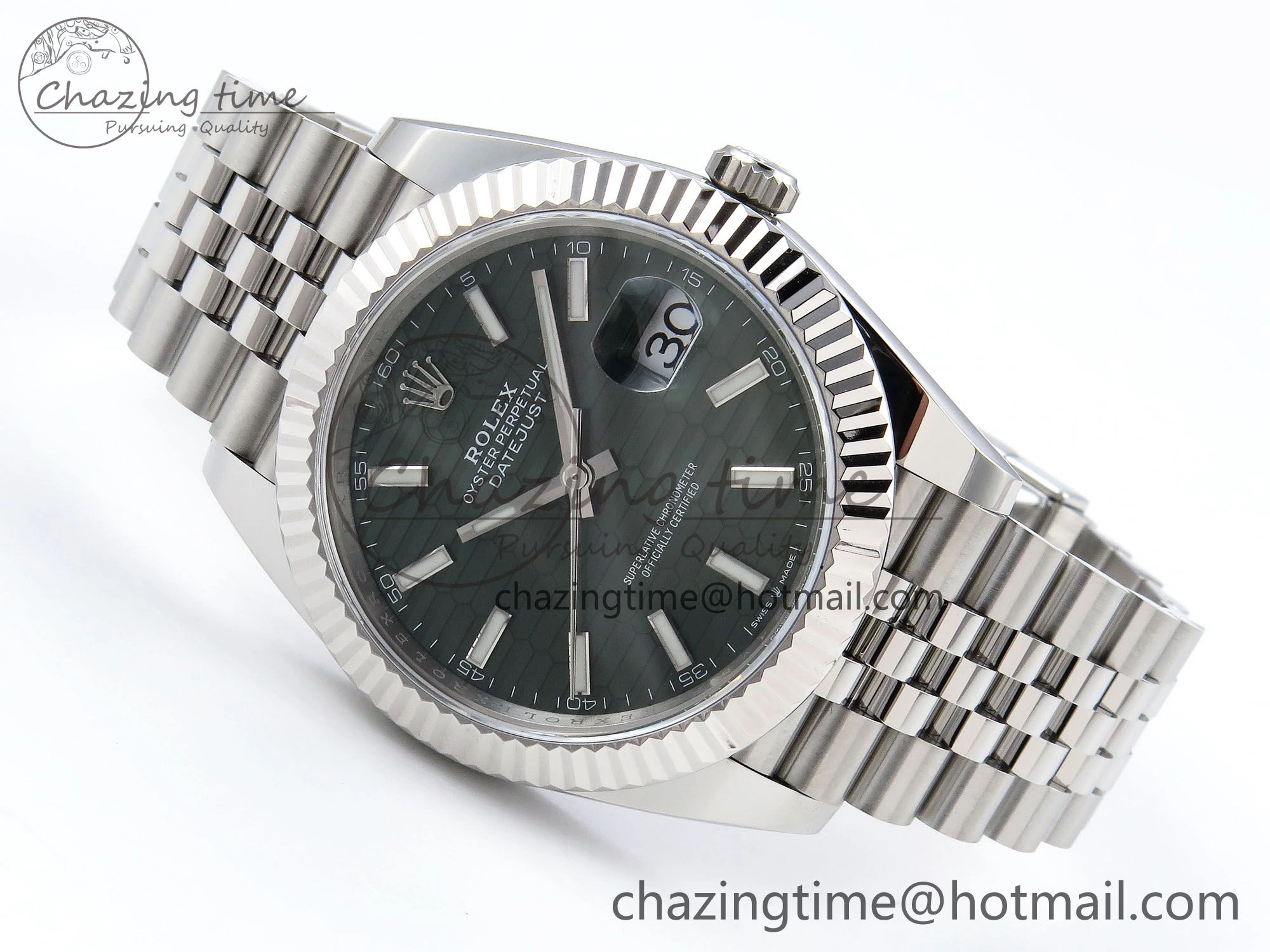Datejust 41mm 126234 904L Steel HGF 1:1 Best Edition Green Textured Dial on SS Bracelet VR Trendsetting 1473