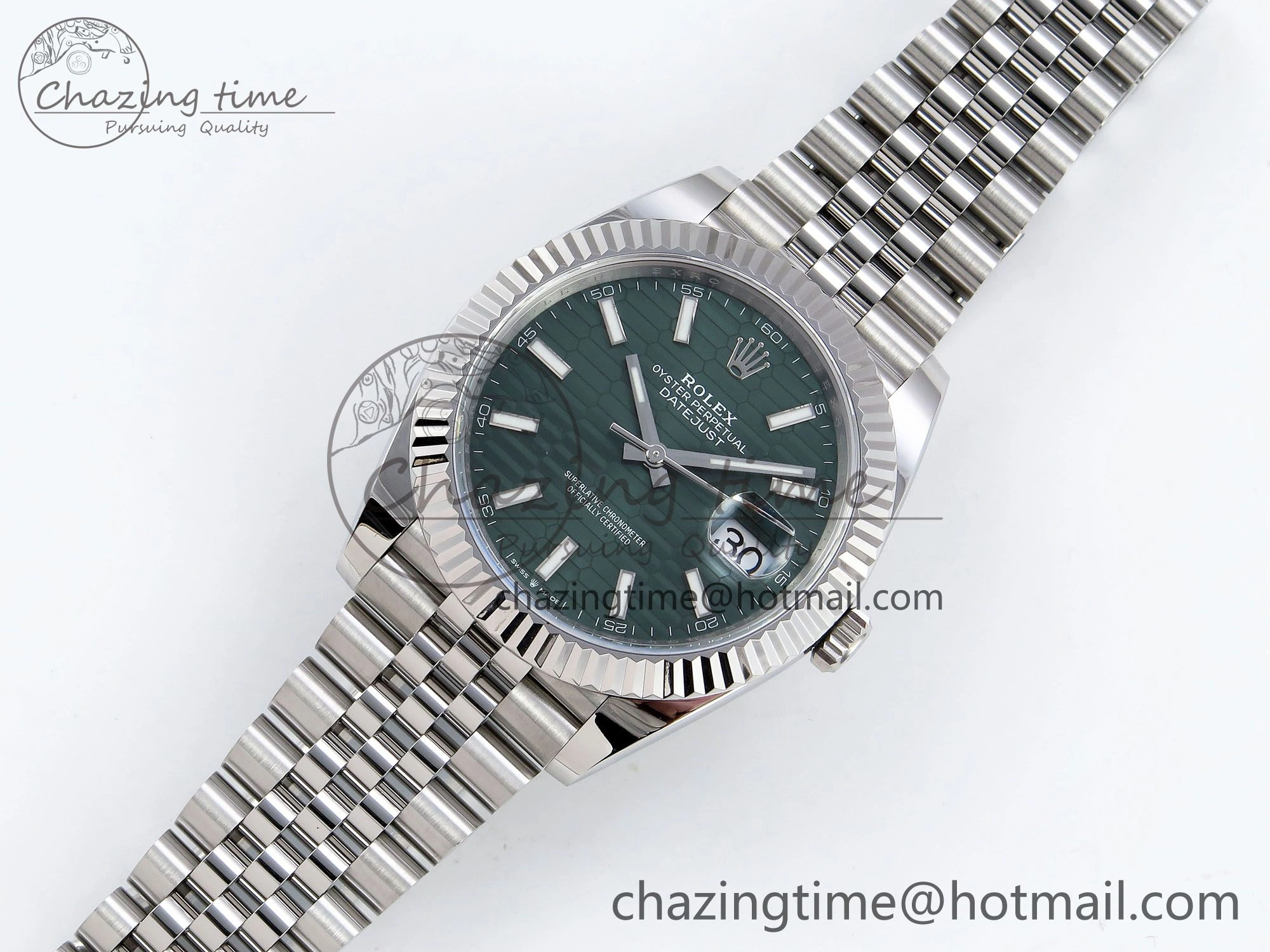 Datejust 41mm 126234 904L Steel HGF 1:1 Best Edition Green Textured Dial on SS Bracelet VR Trendsetting 1473