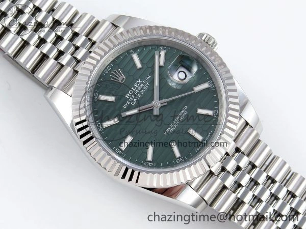 Datejust 41mm 126234 904L Steel HGF 1:1 Best Edition Green Textured Dial on SS Bracelet VR Trendsetting 1473