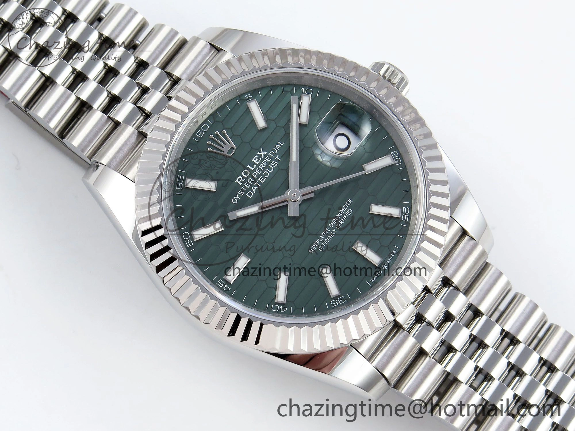 Datejust 41mm 126234 904L Steel HGF 1:1 Best Edition Green Textured Dial on SS Bracelet VR Trendsetting 1473