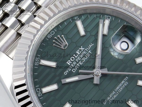 Datejust 41mm 126234 904L Steel HGF 1:1 Best Edition Green Textured Dial on SS Bracelet VR Trendsetting 1473