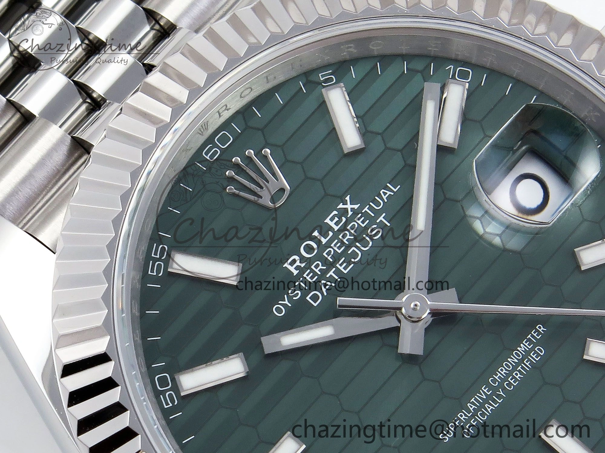 Datejust 41mm 126234 904L Steel HGF 1:1 Best Edition Green Textured Dial on SS Bracelet VR Trendsetting 1473