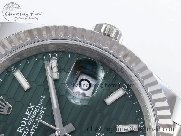Datejust 41mm 126234 904L Steel HGF 1:1 Best Edition Green Textured Dial on SS Bracelet VR Trendsetting 1473