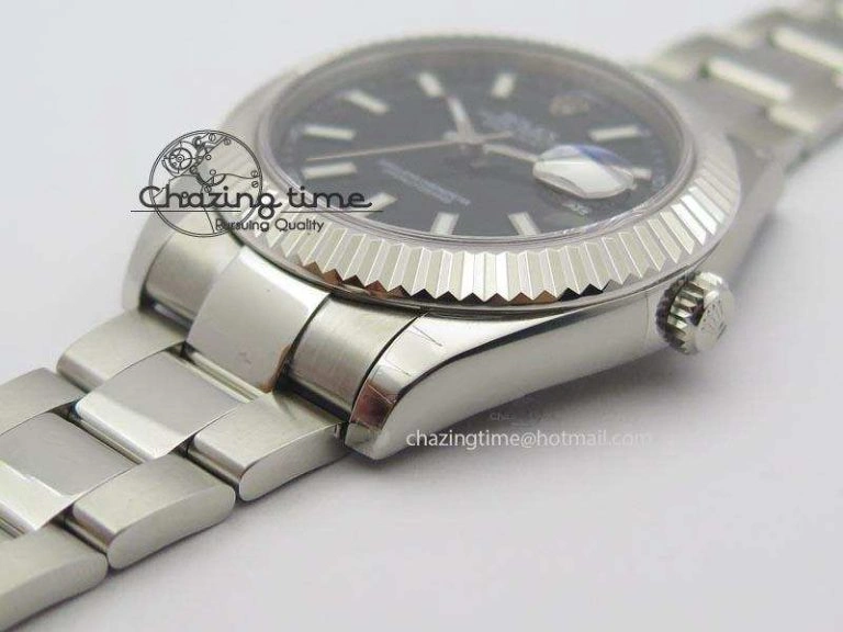 Bright Datejust II 116334 SS 41mm Black Dial Sticks Markers On SS Bracelet A 3891
