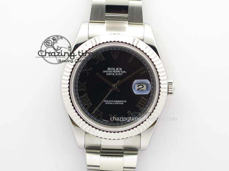 Sporty Datejust II 116334 SS 41mm Black Roman Dial On SS Bracelet A 3864