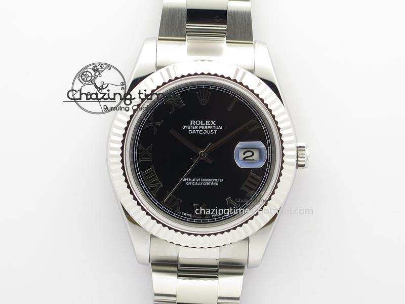 Sporty Datejust II 116334 SS 41mm Black Roman Dial On SS Bracelet A 3864