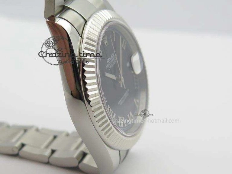 Sporty Datejust II 116334 SS 41mm Black Roman Dial On SS Bracelet A 3864