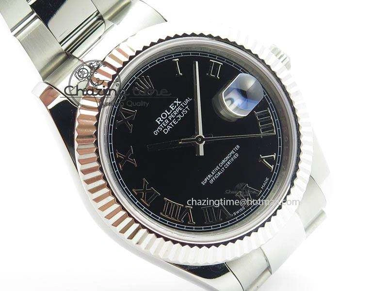 Sporty Datejust II 116334 SS 41mm Black Roman Dial On SS Bracelet A 3864