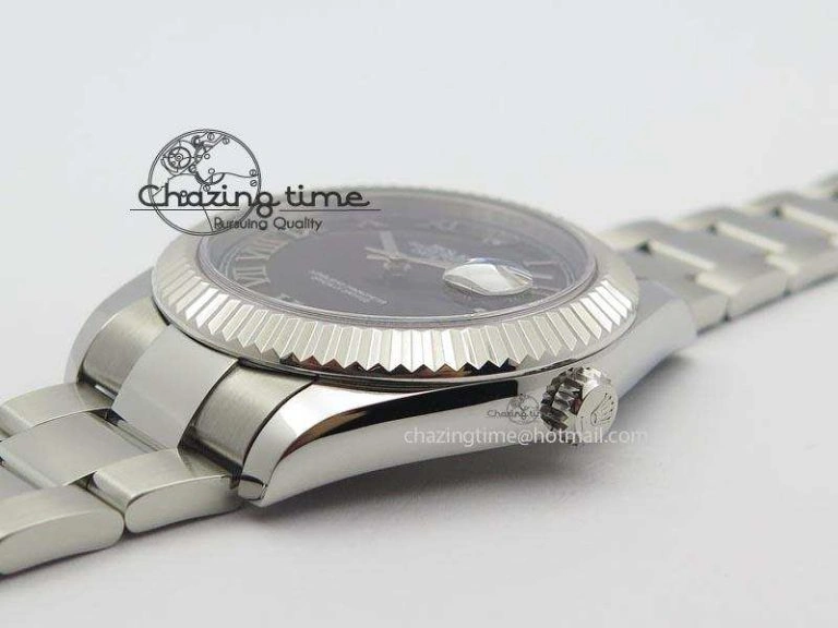 Sporty Datejust II 116334 SS 41mm Black Roman Dial On SS Bracelet A 3864