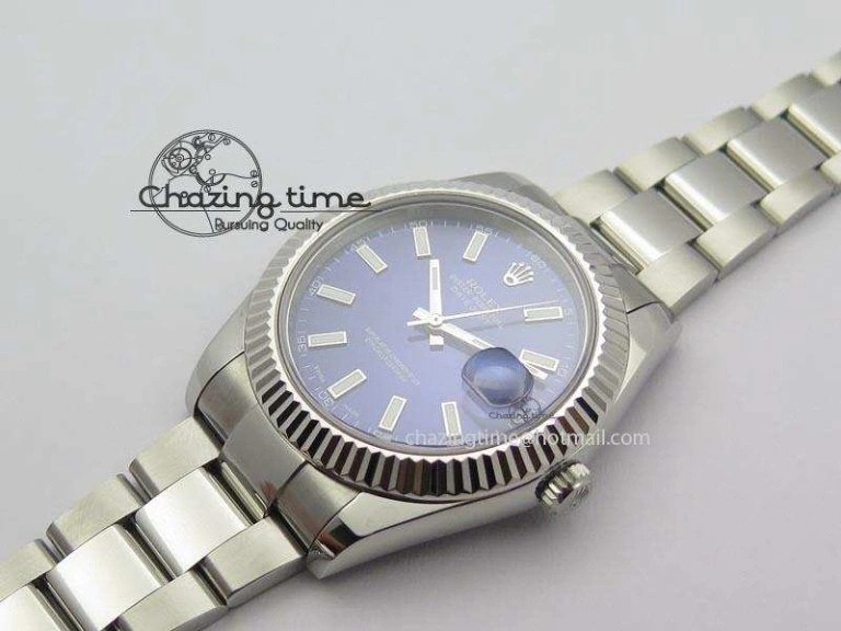 Datejust II 116334 SS 41mm Blue Dial Sticks Markers On SS Bracelet A Popular 3894