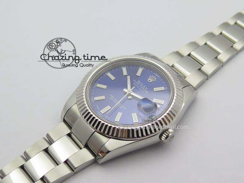 Datejust II 116334 SS 41mm Blue Dial Sticks Markers On SS Bracelet A Popular 3894
