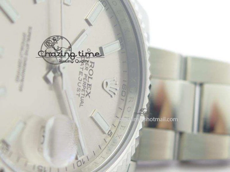Efficient Datejust II 116334 SS 41mm Sliver Gray Dial Sticks Markers On SS Bracelet A 3892