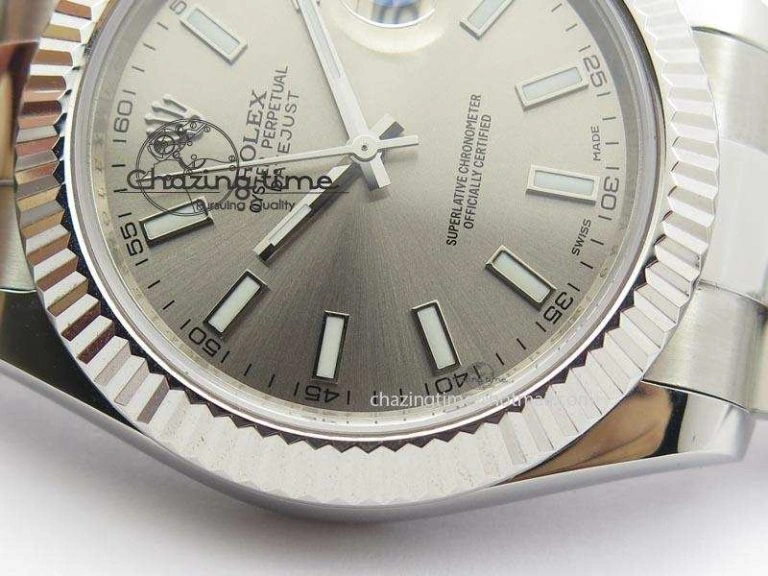 Efficient Datejust II 116334 SS 41mm Sliver Gray Dial Sticks Markers On SS Bracelet A 3892