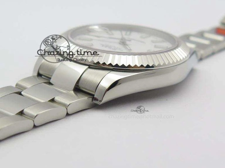 Datejust II 116334 SS 41mm White Dial Sticks Markers On SS Bracelet A Bright 3893