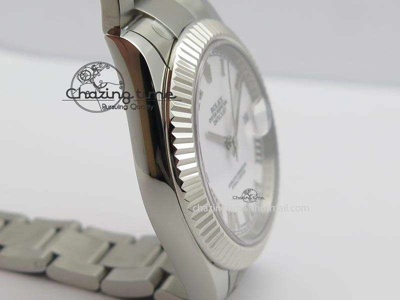 UrbanChic Datejust II 116334 SS 41mm White Roman Dial On SS Bracelet A 3862