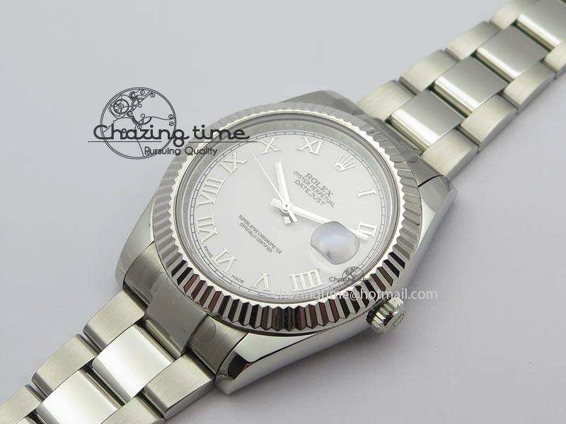 UrbanChic Datejust II 116334 SS 41mm White Roman Dial On SS Bracelet A 3862