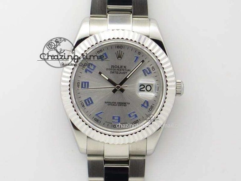 Chic Datejust II Silver Dial Blue Numeral On SS Bracelet 41MM A 3997