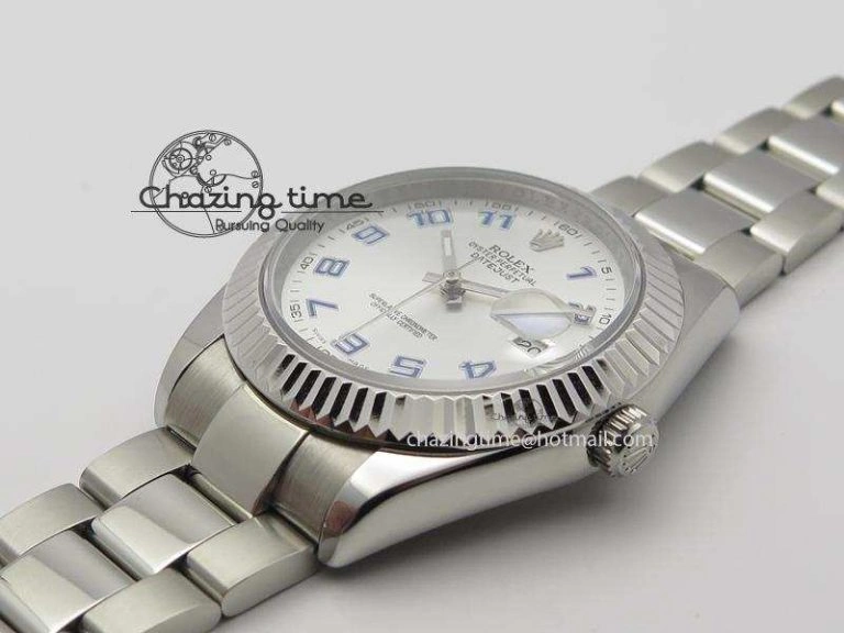 Chic Datejust II Silver Dial Blue Numeral On SS Bracelet 41MM A 3997