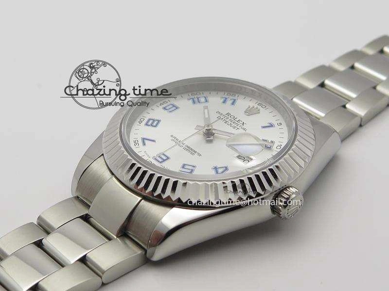 Chic Datejust II Silver Dial Blue Numeral On SS Bracelet 41MM A 3997