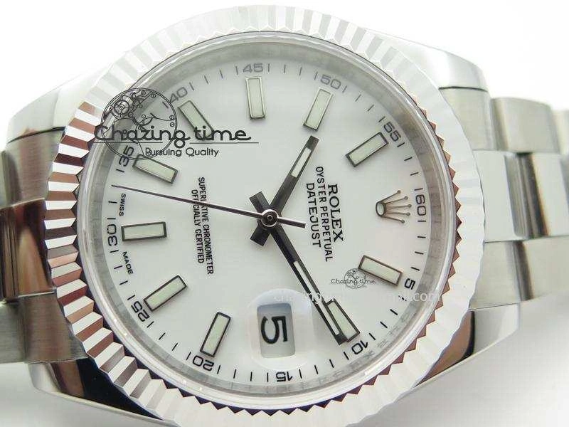Datejust II White Dial On SS Bracelet 40MM A Affordable 3996