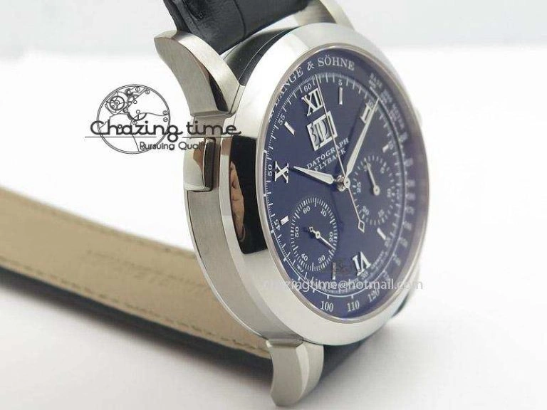 Tailored Datograph Flyback SS Black Dial On Black Leather Strap 4198