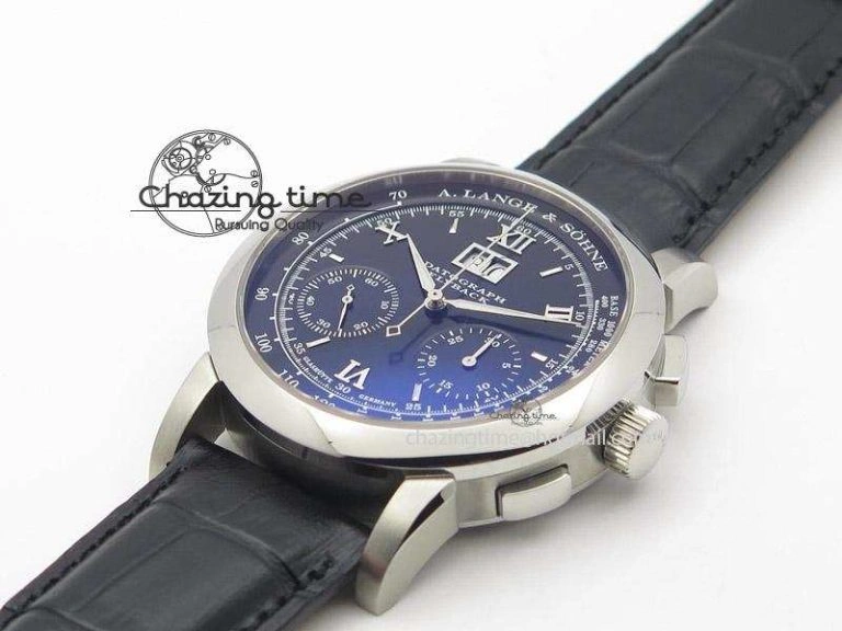 Tailored Datograph Flyback SS Black Dial On Black Leather Strap 4198