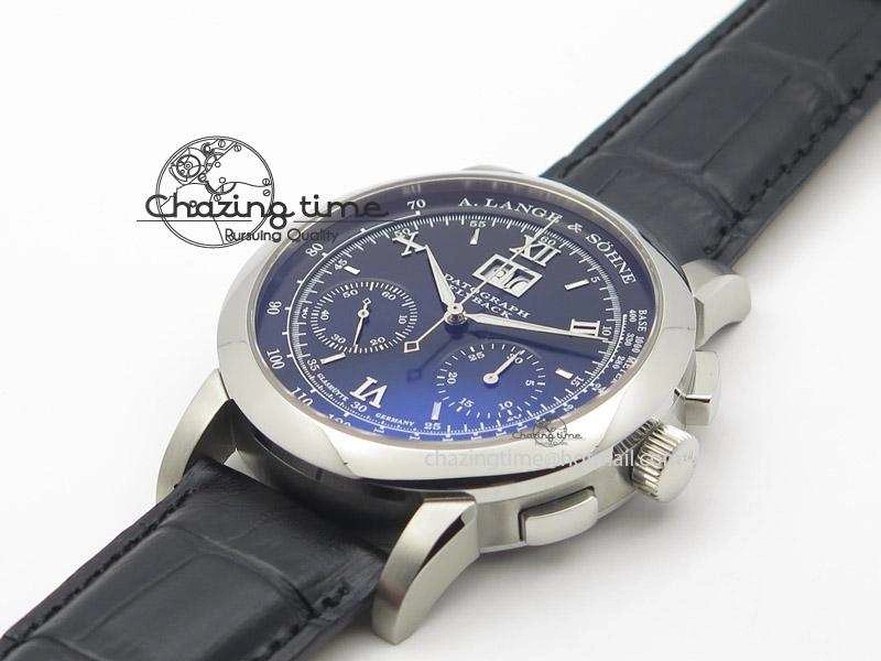 Tailored Datograph Flyback SS Black Dial On Black Leather Strap 4198