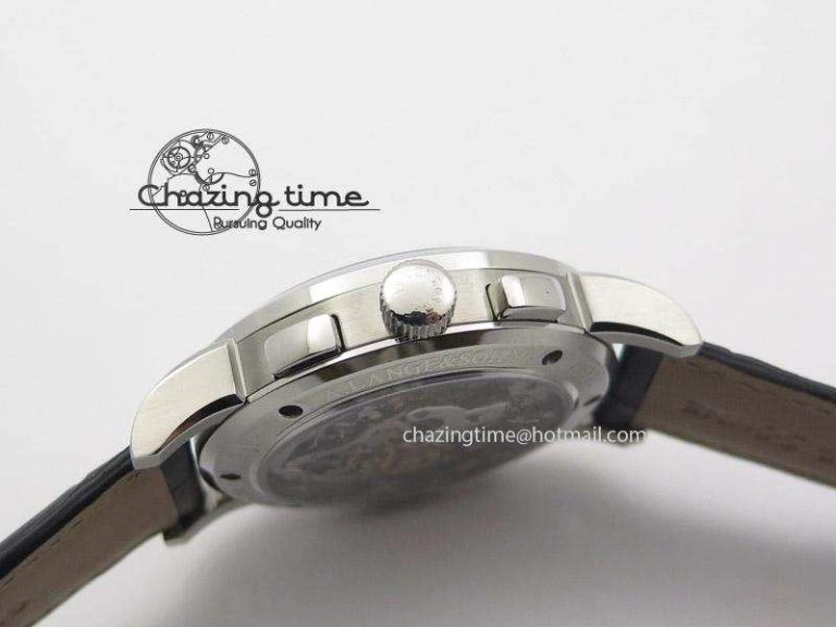 Tailored Datograph Flyback SS Black Dial On Black Leather Strap 4198