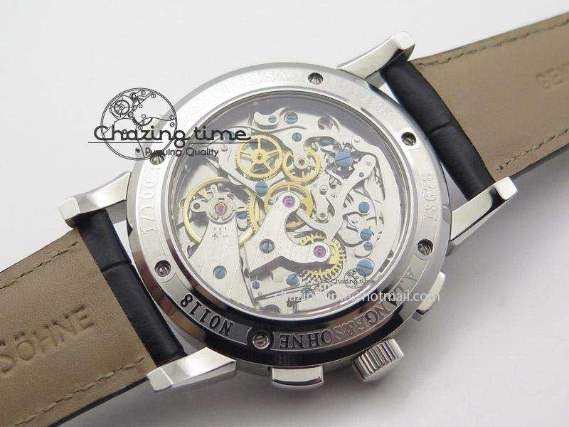 Tailored Datograph Flyback SS Black Dial On Black Leather Strap 4198