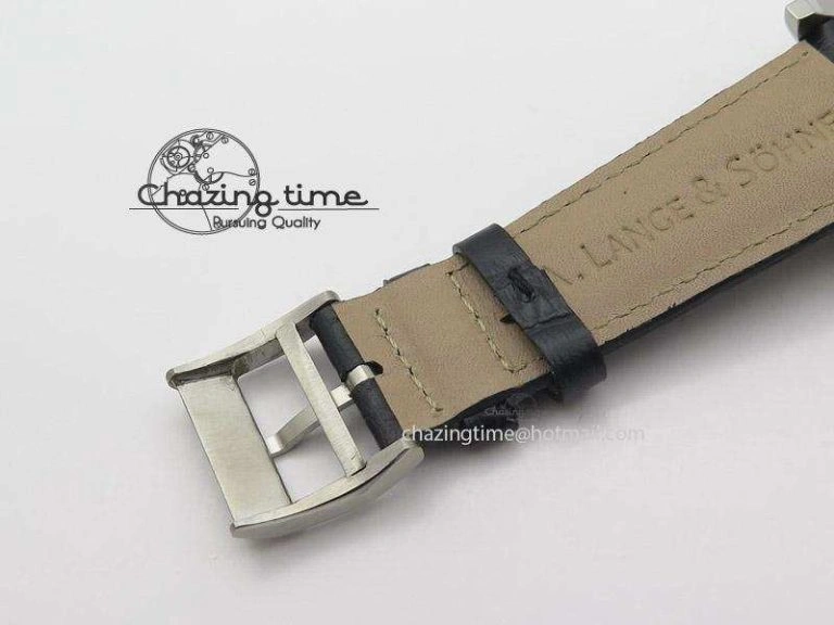 Tailored Datograph Flyback SS Black Dial On Black Leather Strap 4198