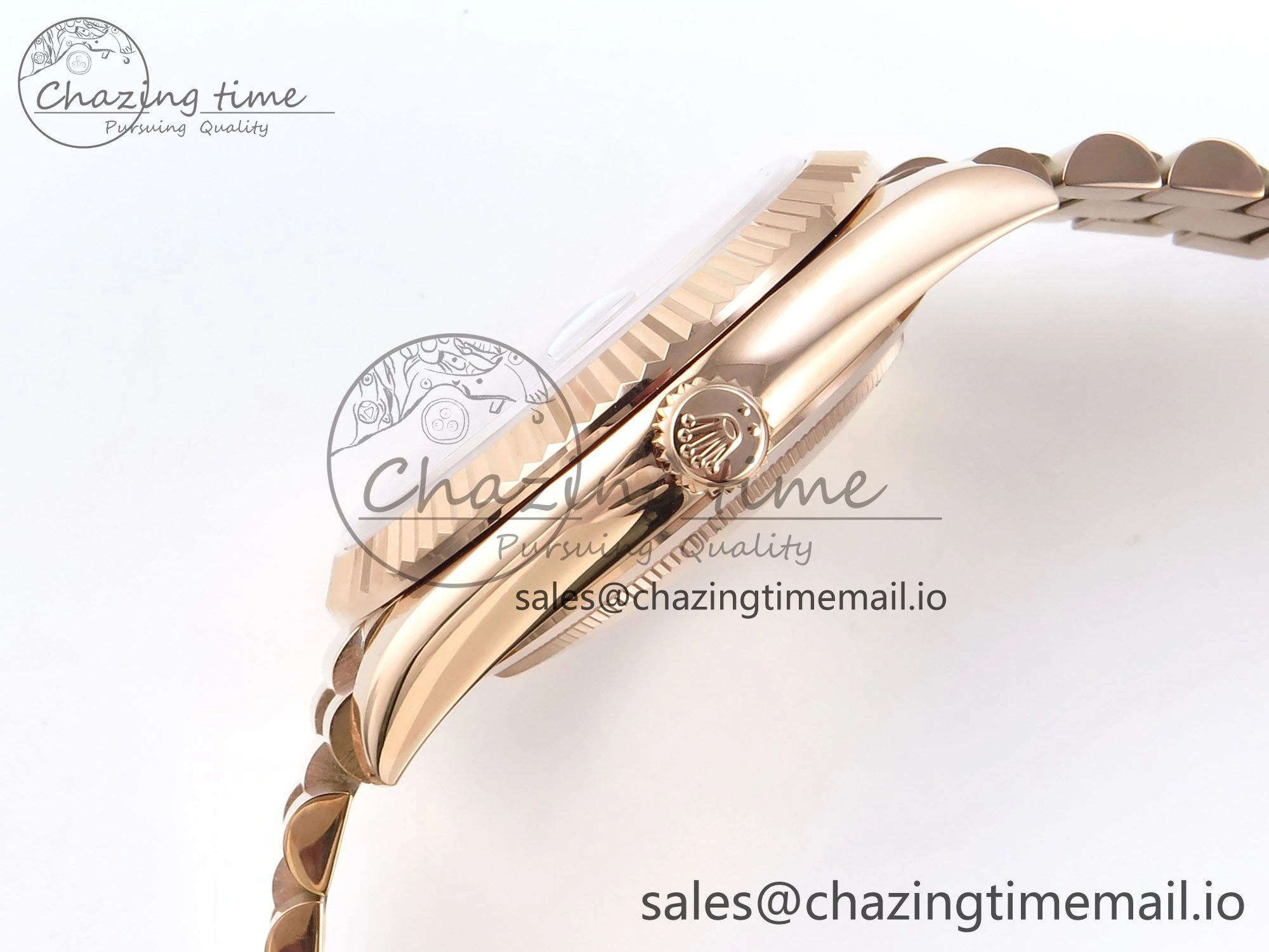Trendsetting Day Date 128235 36mm RG KF 1:1 Best Edition Brown Roman Dial On President Bracelet A2836 (Gain Weight) 647