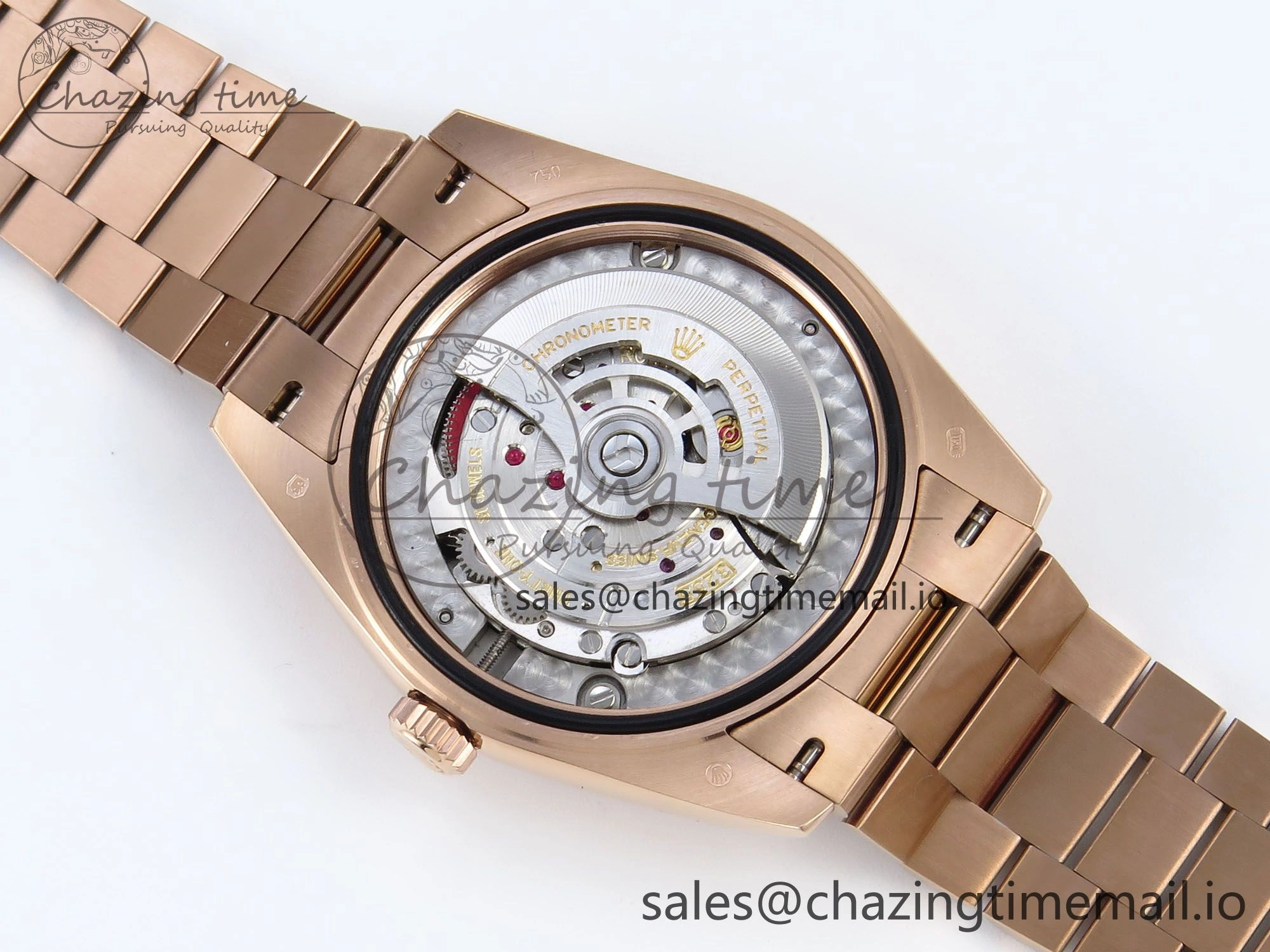 Trendsetting Day Date 128235 36mm RG KF 1:1 Best Edition Brown Roman Dial On President Bracelet A2836 (Gain Weight) 647