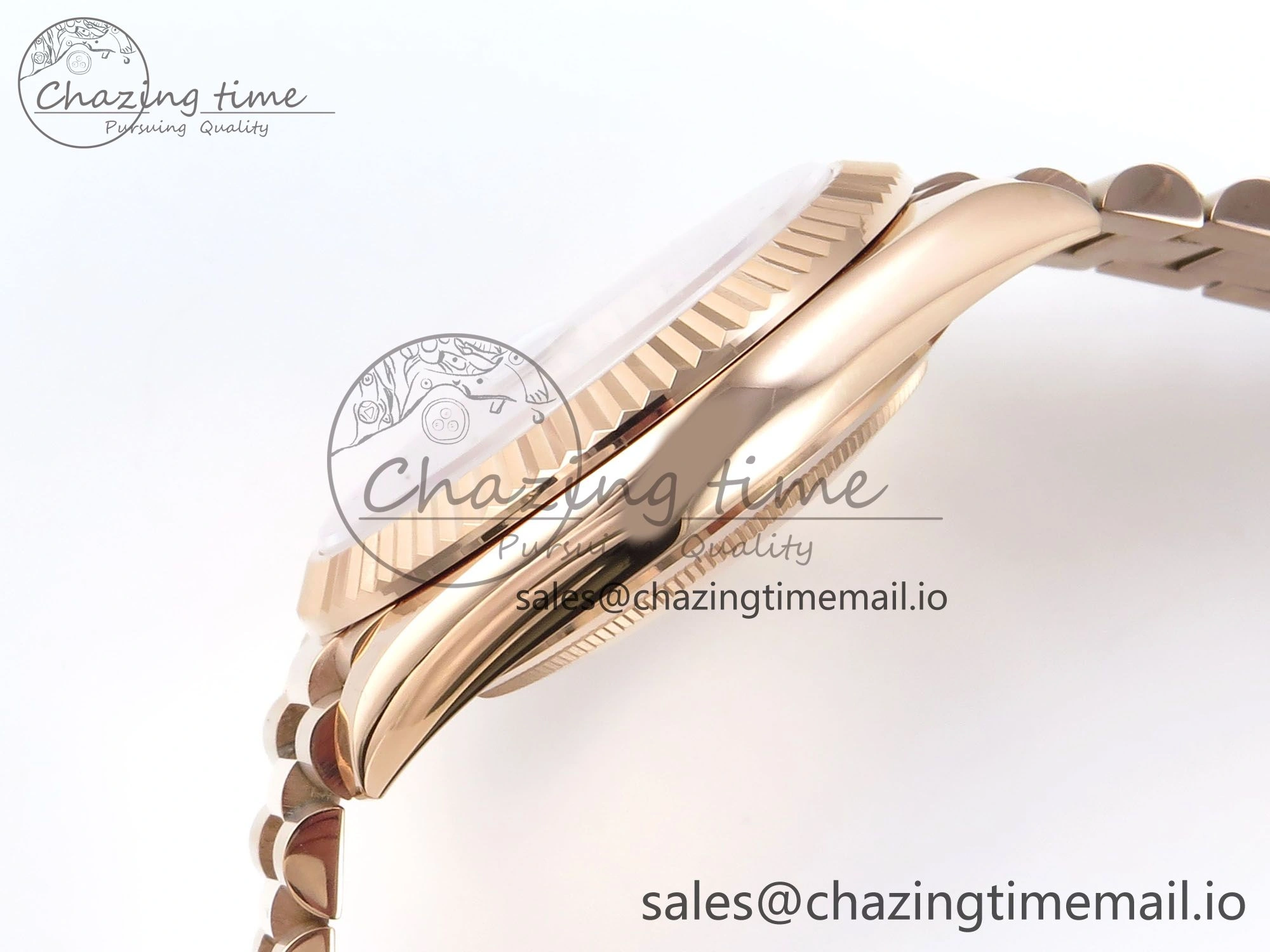 Seasonal Day Date 128235 36mm RG KF 1:1 Best Edition Green Roman Dial On President Bracelet A2836 (Gain Weight) 644