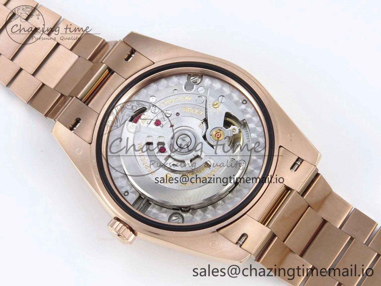 Seasonal Day Date 128235 36mm RG KF 1:1 Best Edition Green Roman Dial On President Bracelet A2836 (Gain Weight) 644