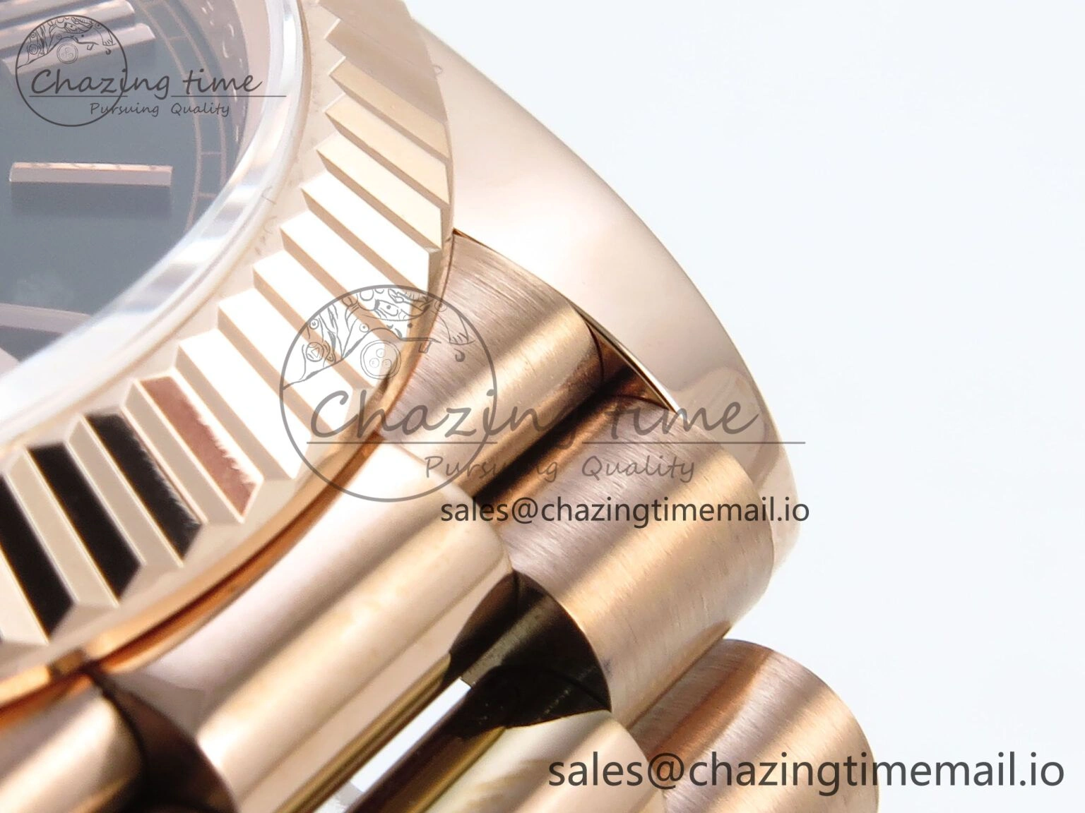 Seasonal Day Date 128235 36mm RG KF 1:1 Best Edition Green Roman Dial On President Bracelet A2836 (Gain Weight) 644