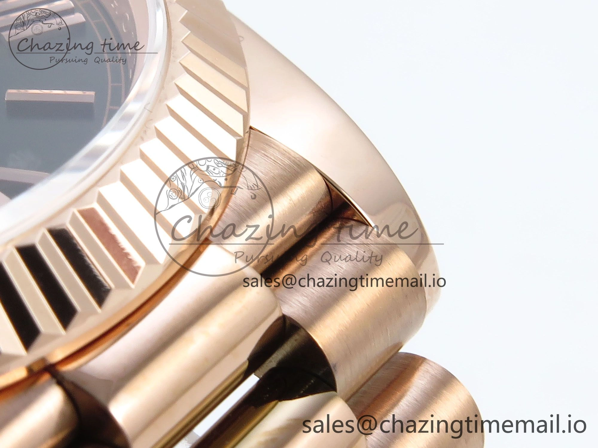 Seasonal Day Date 128235 36mm RG KF 1:1 Best Edition Green Roman Dial On President Bracelet A2836 (Gain Weight) 644