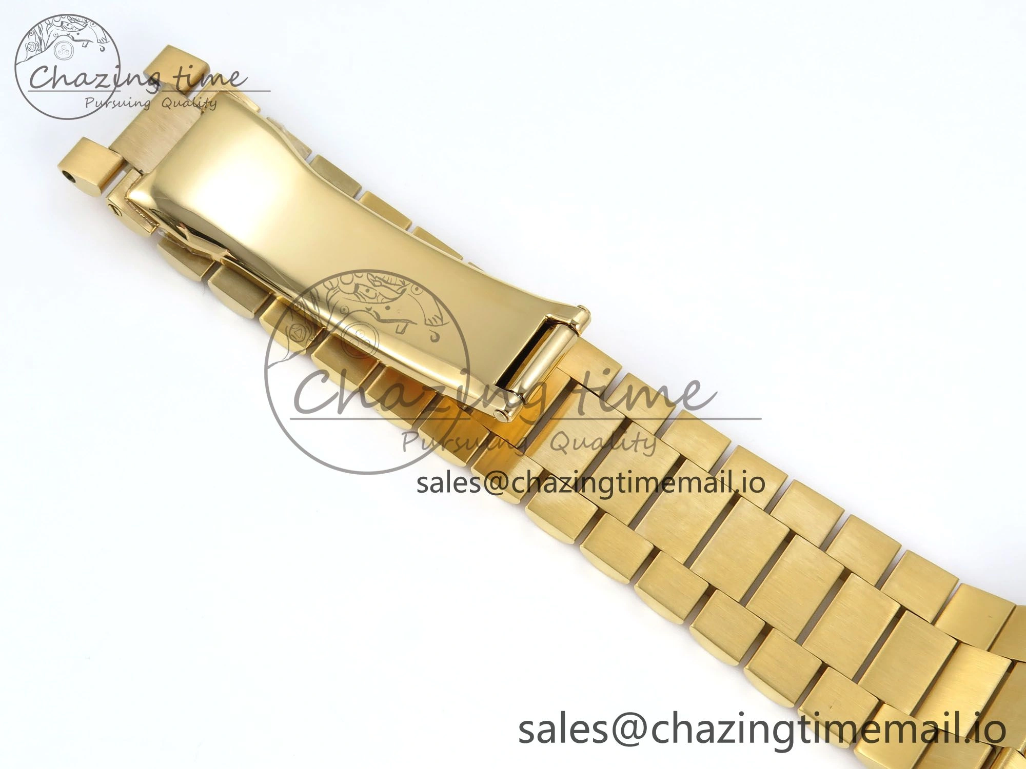 Trendy Day Date 128238 36mm YG KF 1:1 Best Edition Black Dial Stick Marker On President Bracelet A2836 (Gain Weight) 648