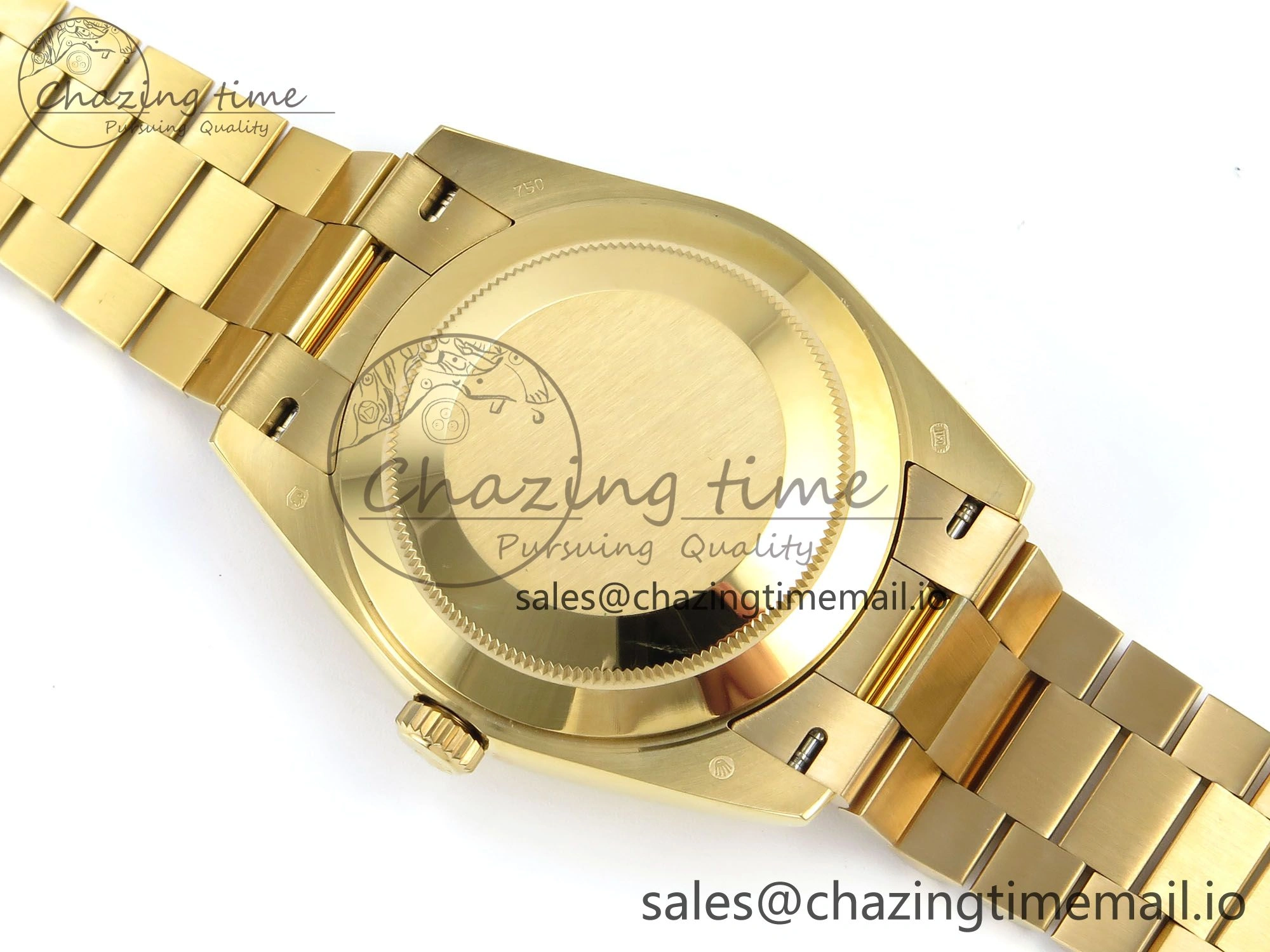 EasyCare Day Date 128238 36mm YG KF 1:1 Best Edition Gold Dial Stick Marker On President Bracelet A2836 (Gain Weight) 653