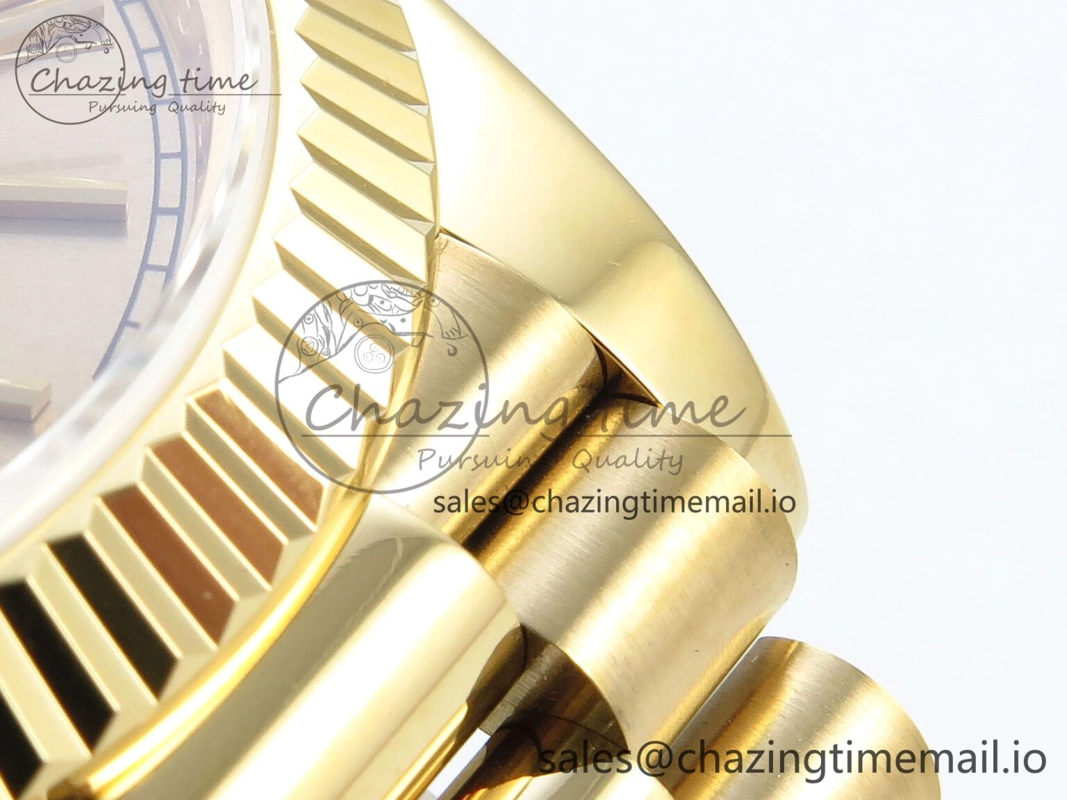 Functional Day Date 128238 36mm YG KF 1:1 Best Edition Gold Roman Dial On President Bracelet A2836 (Gain Weight) 649