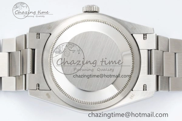 Minimalist Day Date 36 JDF 1:1 Best Edition 904L Steel Ice Blue Dial Roman Markers on Bracelet A 2199