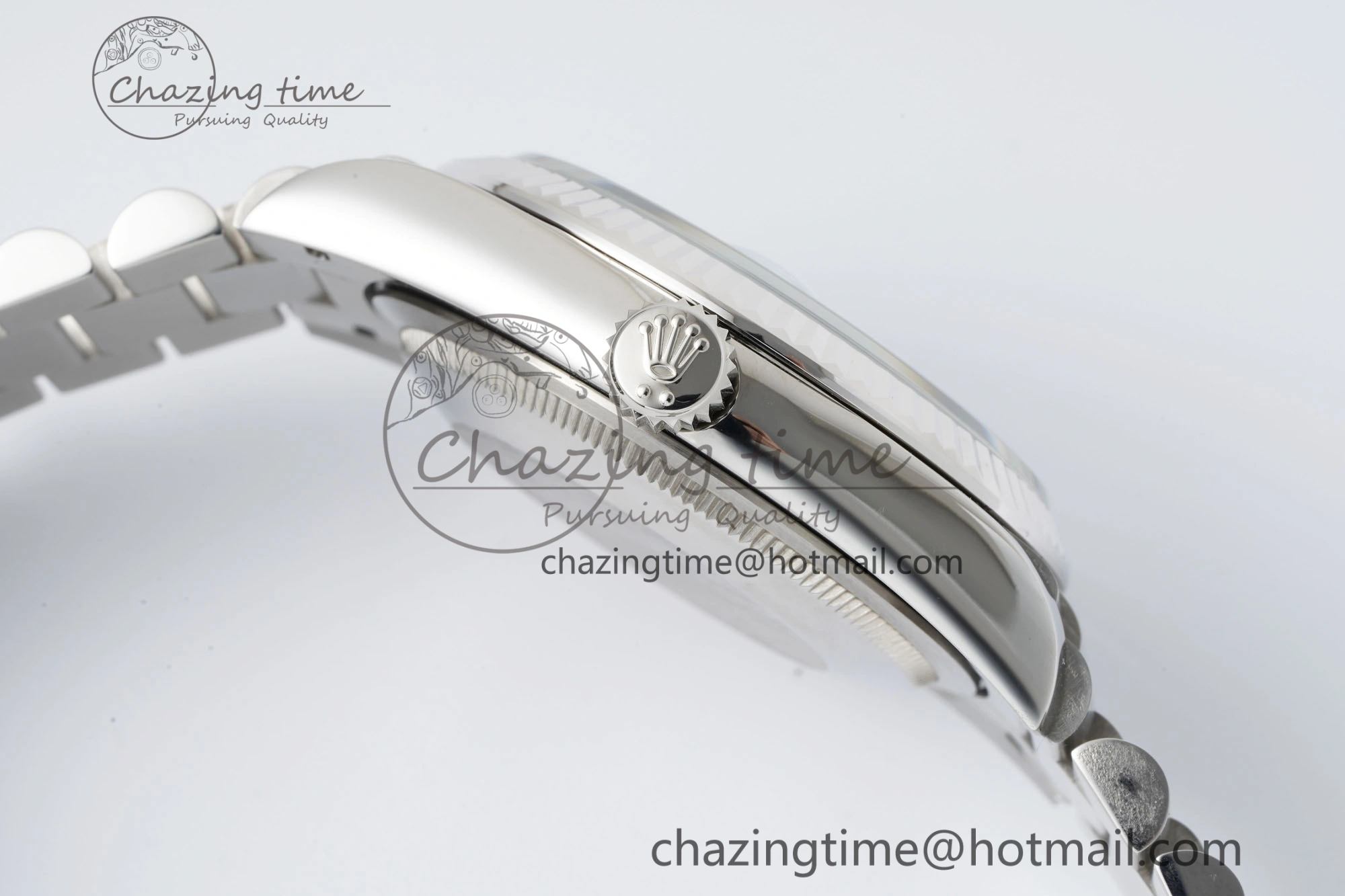 Minimalist Day Date 36 JDF 1:1 Best Edition 904L Steel Ice Blue Dial Roman Markers on Bracelet A 2199