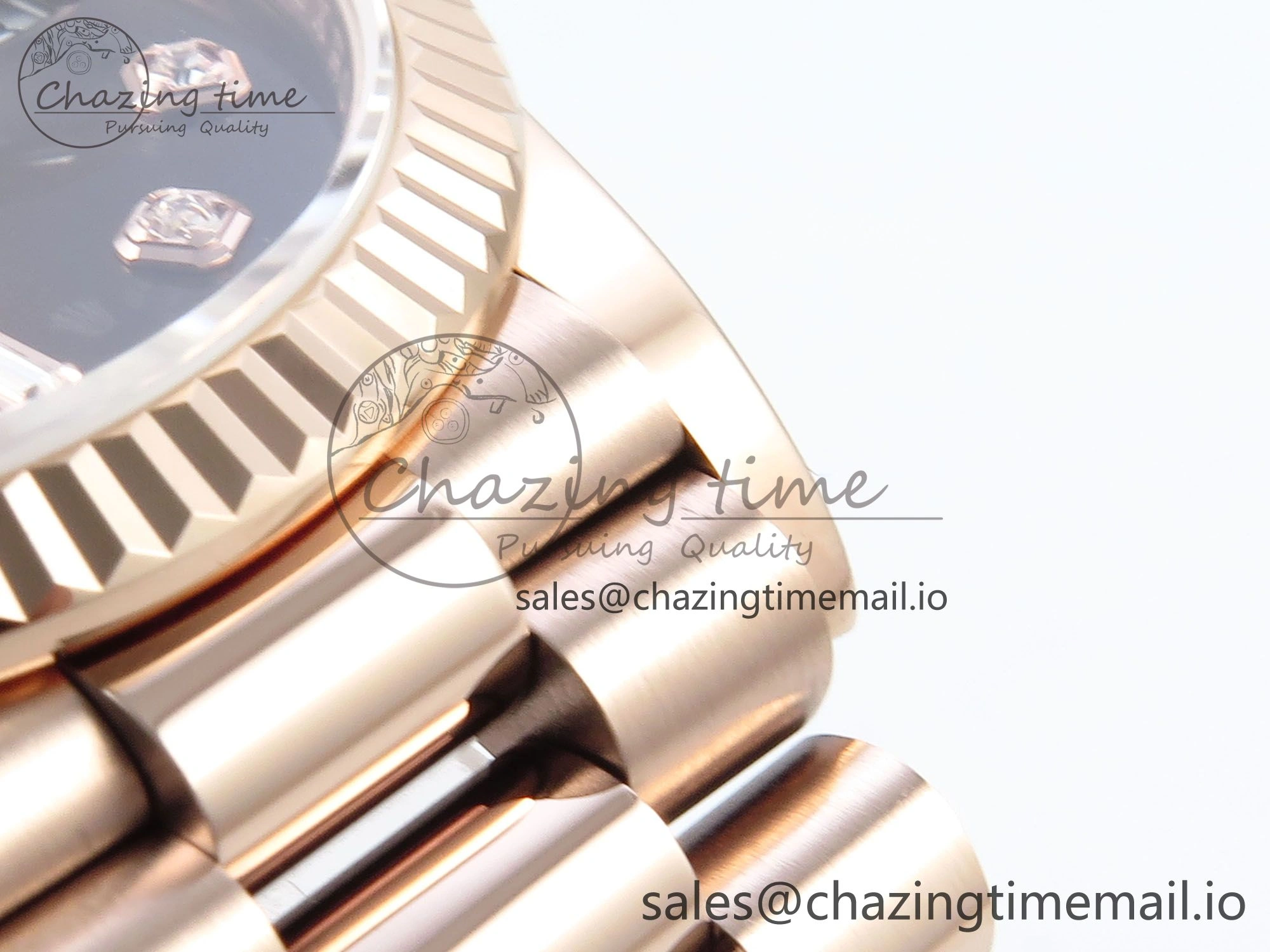 Day Date 36 RG 128235 KF 1:1 Best Edition Brown Diamonds Dial on President Bracelet A2836 (Gain Weight) Chic 503