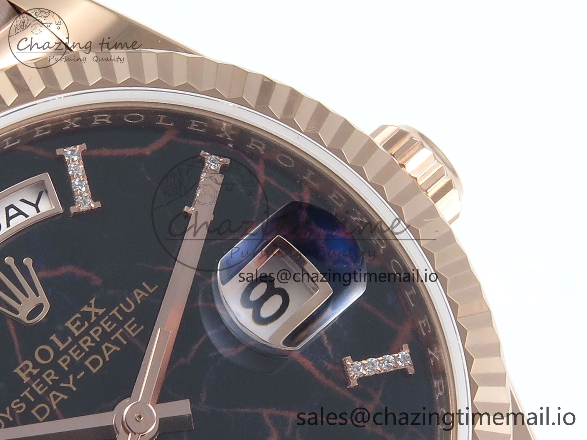 Fashionable Day Date 36 RG 128235 KF 1:1 Best Edition Eisenkiesel Dial on President Bracelet A2836 (Gain Weight) 502