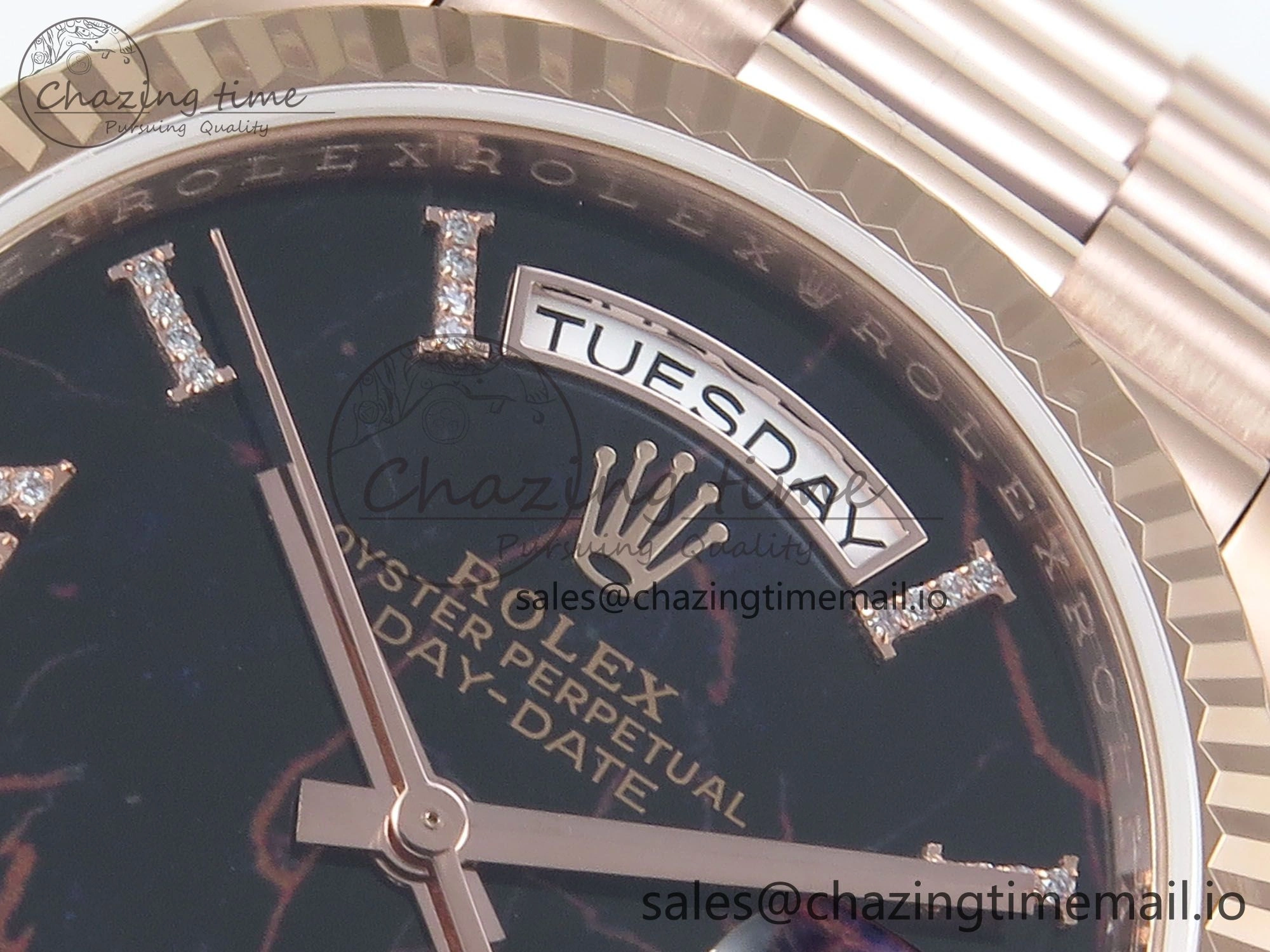 Fashionable Day Date 36 RG 128235 KF 1:1 Best Edition Eisenkiesel Dial on President Bracelet A2836 (Gain Weight) 502