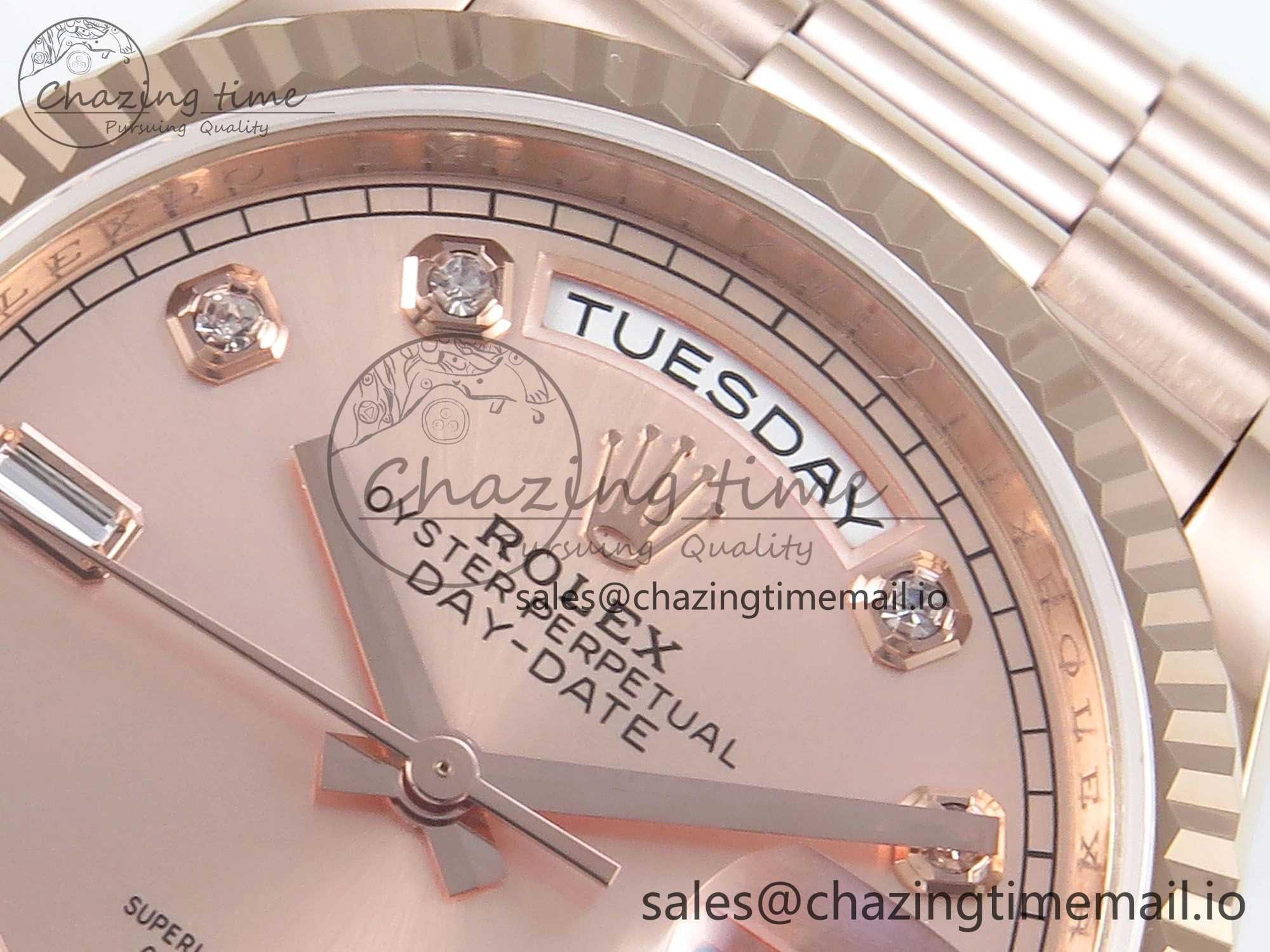 Day Date 36 RG 128235 KF 1:1 Best Edition RG Dial on President Bracelet A2836 (Gain Weight) TravelReady 501