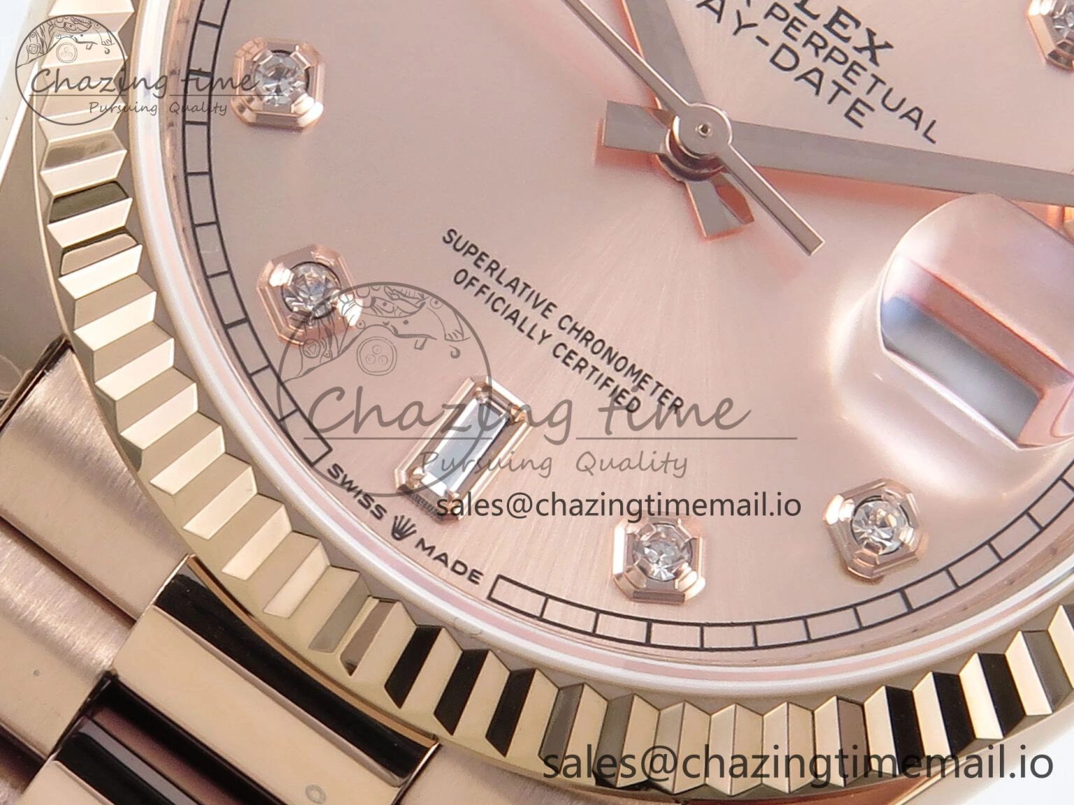 Day Date 36 RG 128235 KF 1:1 Best Edition RG Dial on President Bracelet A2836 (Gain Weight) TravelReady 501