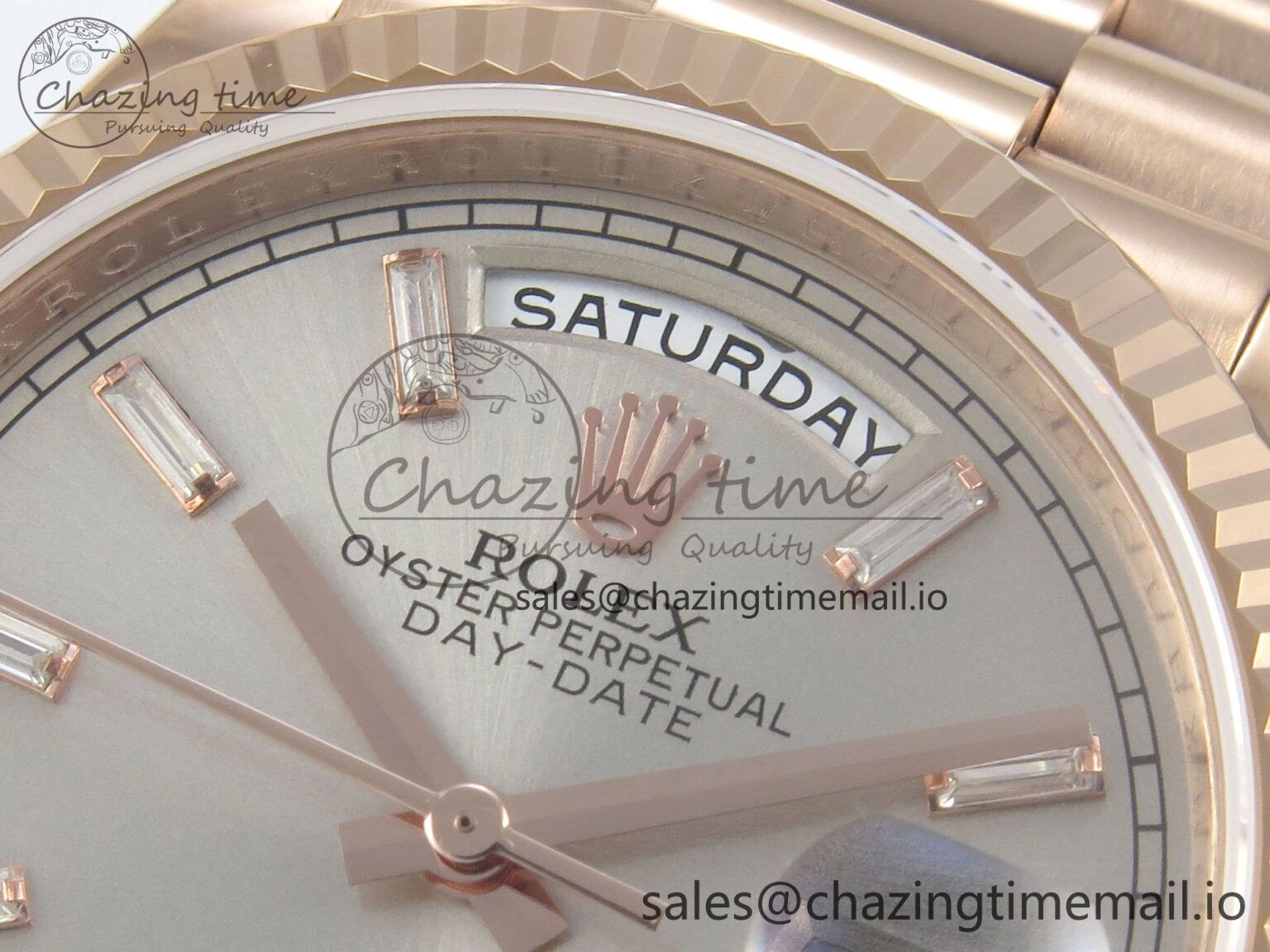 Day Date 36 RG 128235 KF 1:1 Best Edition Silver Crystal Dial on President Bracelet A2836 (Gain Weight) Practical 58