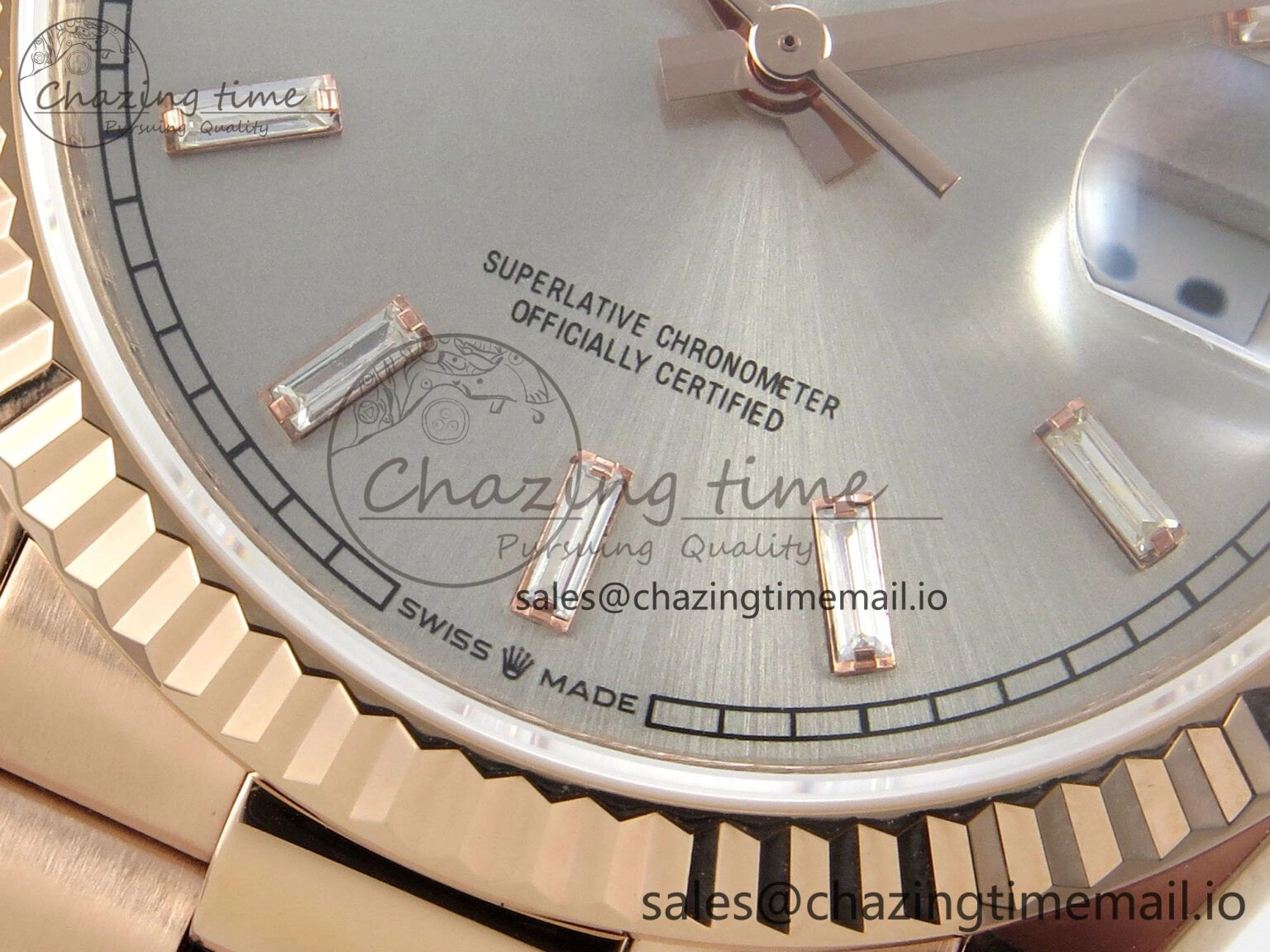 Day Date 36 RG 128235 KF 1:1 Best Edition Silver Crystal Dial on President Bracelet A2836 (Gain Weight) Practical 58