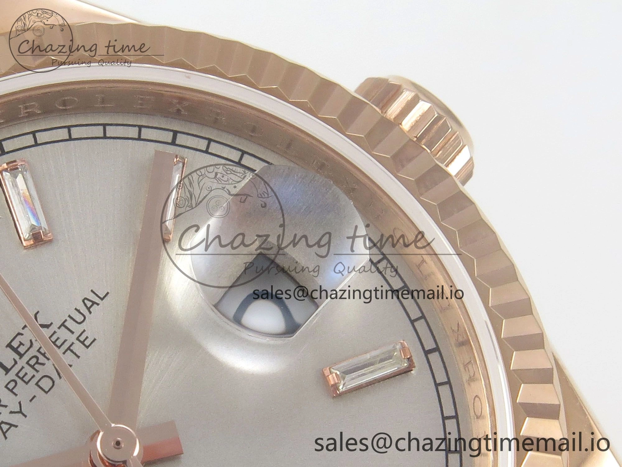 Day Date 36 RG 128235 KF 1:1 Best Edition Silver Crystal Dial on President Bracelet A2836 (Gain Weight) Practical 58