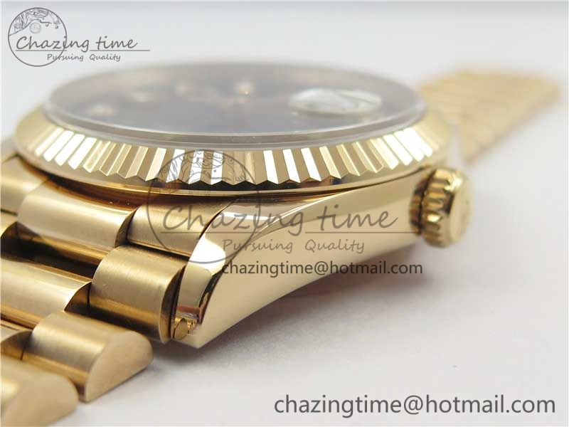Versatile Day-Date 36 RG 128239 Bp Maker Best Edition Black Dial Crystral Markers on RG President Bracelet 3135